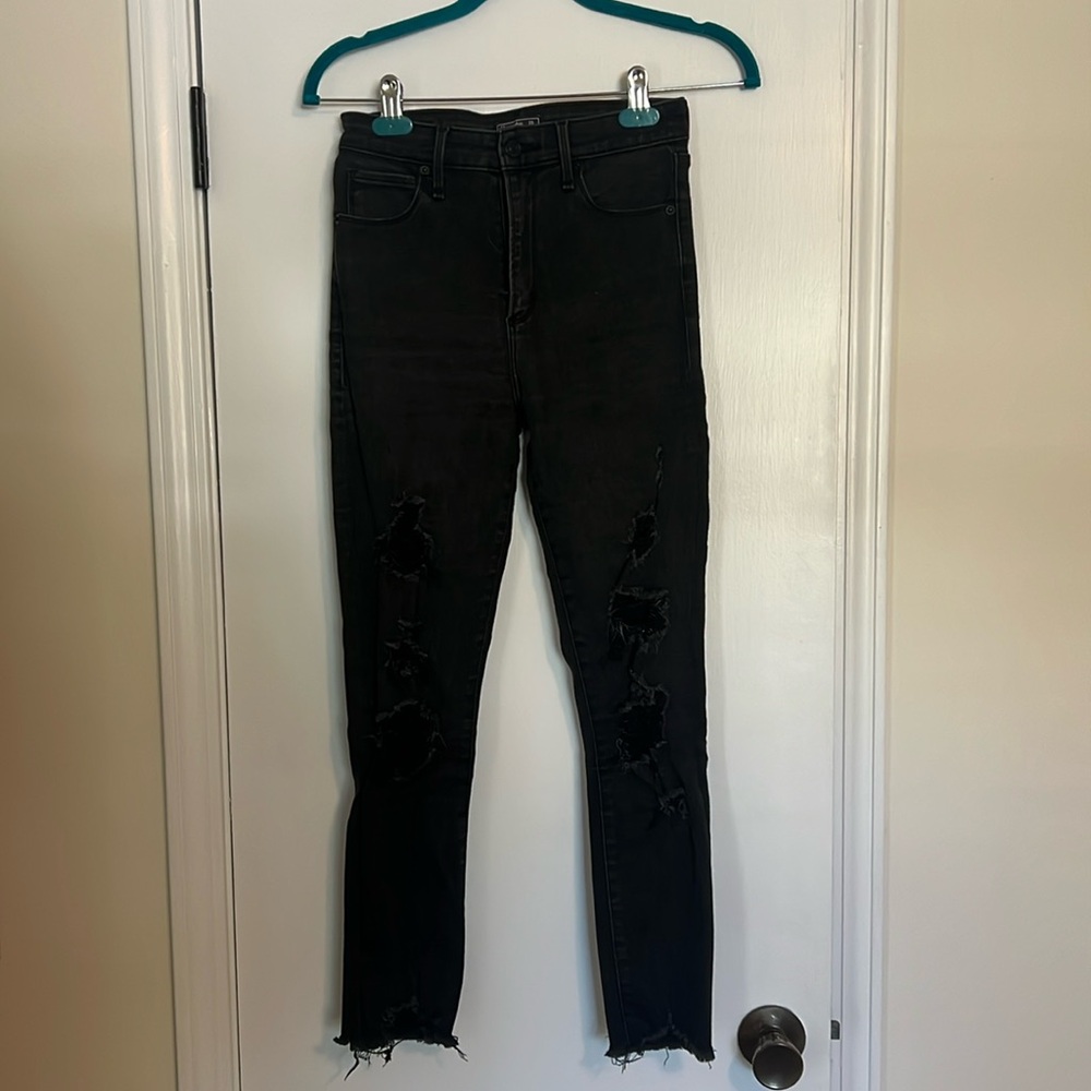 Abercrombie Ripped High Rise Jeans